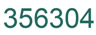 Number 356304 green image