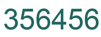 Number 356456 green image