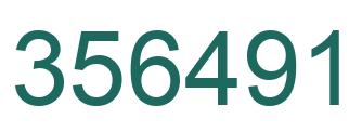 Number 356491 green image