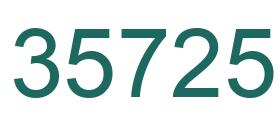 Number 35725 green image