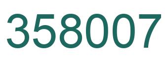 Number 358007 green image