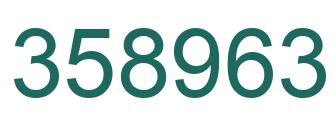 Number 358963 green image