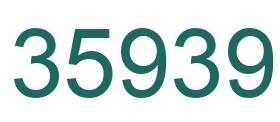 Number 35939 green image