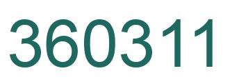 Number 360311 green image