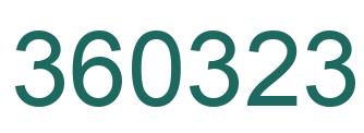 Number 360323 green image