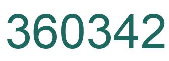 Number 360342 green image