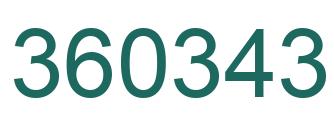 Number 360343 green image