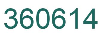 Number 360614 green image