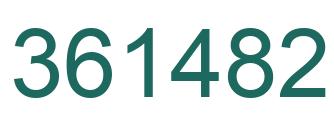 Number 361482 green image
