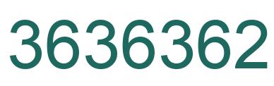 Number 3636362 green image