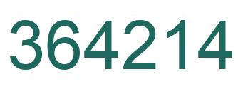 Número 364214 imagen verde