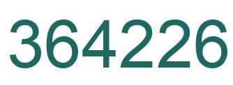 Number 364226 green image