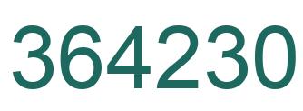 Number 364230 green image