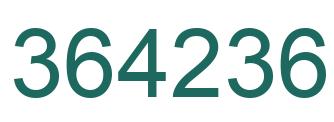Number 364236 green image