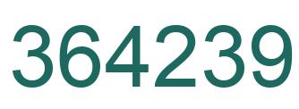 Number 364239 green image