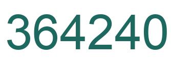 Number 364240 green image