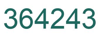 Number 364243 green image