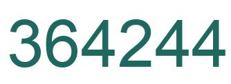 Number 364244 green image