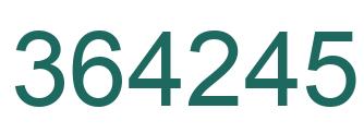 Number 364245 green image