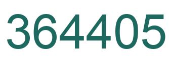 Number 364405 green image