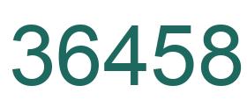 Number 36458 green image