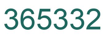 Number 365332 green image