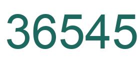 Number 36545 green image