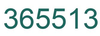 Number 365513 green image