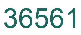 Number 36561 green image
