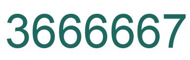 Number 3666667 green image