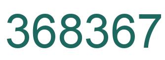 Number 368367 green image