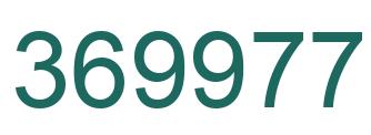 Number 369977 green image