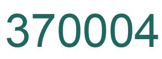 Number 370004 green image