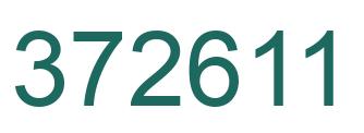Number 372611 green image