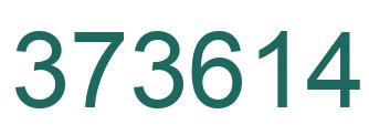 Number 373614 green image