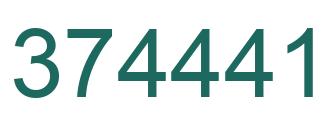 Number 374441 green image