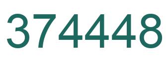 Number 374448 green image