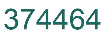 Number 374464 green image