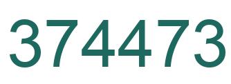 Number 374473 green image