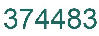 Number 374483 green image