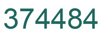 Number 374484 green image