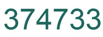 Number 374733 green image
