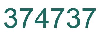 Number 374737 green image