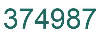 Number 374987 green image