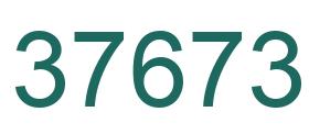 Number 37673 green image