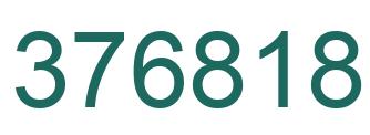 Number 376818 green image