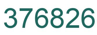 Number 376826 green image