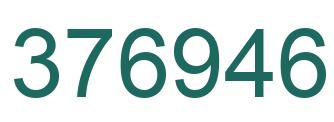 Number 376946 green image
