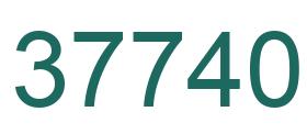 Number 37740 green image
