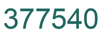 Number 377540 green image